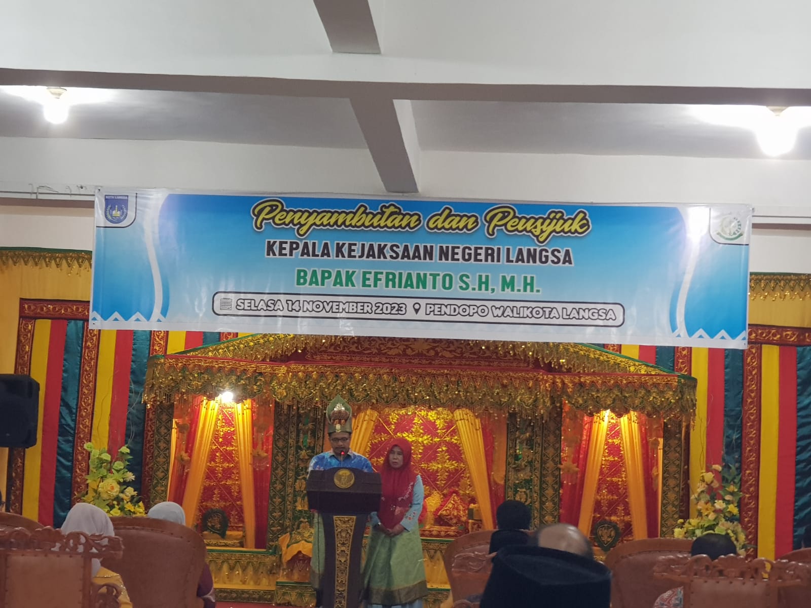 Direktur Utama PT Pelabuhan Kota Langsa (Perseroda) Menghadiri Penyambutan dan Peusijuk KAJARI Kota Langsa