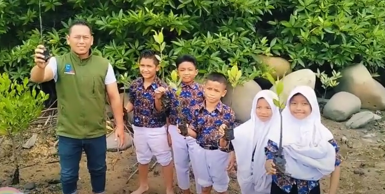 SDN Gampong Jawa Kunjungi Ekowisata Hutan Mangrove Kota Langsa